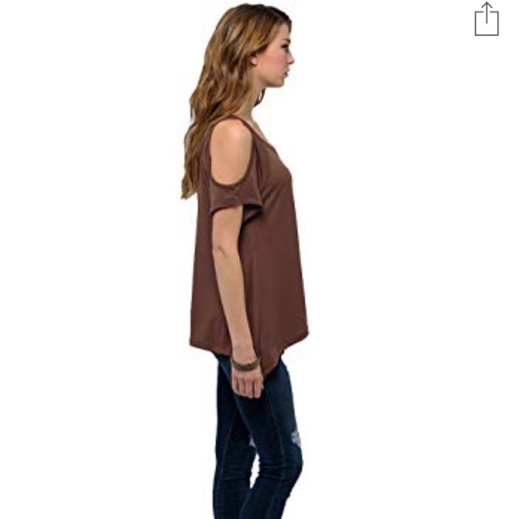 NWT Urban CoCo Shoulder Off Wide Hem Shirt - Picture 3 of 8